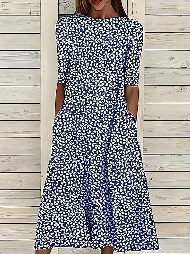 Sela | Florales Küsten-Midikleid