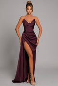 Serafina | Damen Trägerloses Maxi Abendkleid