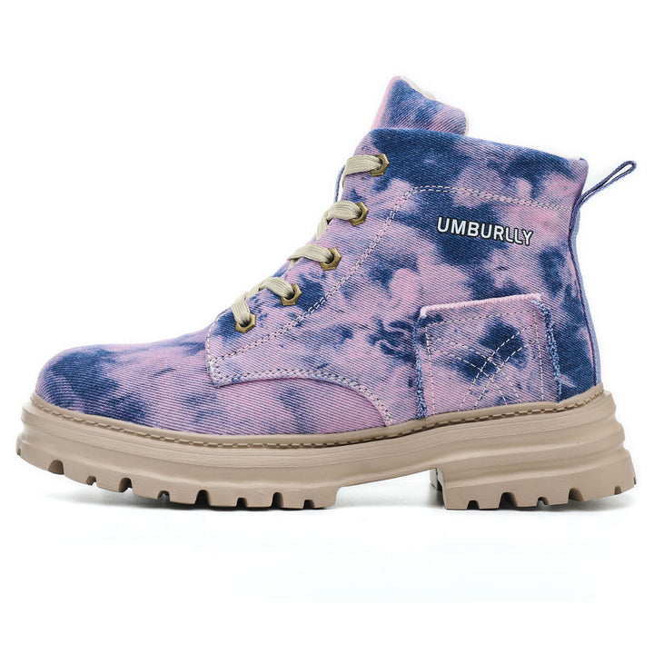 Sicherheitsschuhe Damen mit Schnürung und Tie-Dye-Muster