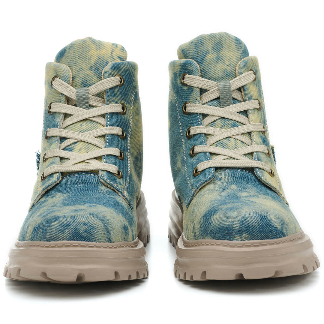 Sicherheitsschuhe Damen mit Schnürung und Tie-Dye-Muster