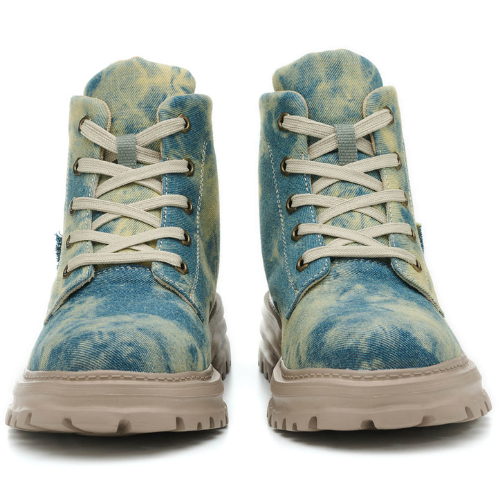 Sicherheitsschuhe Damen mit Schnürung und Tie-Dye-Muster