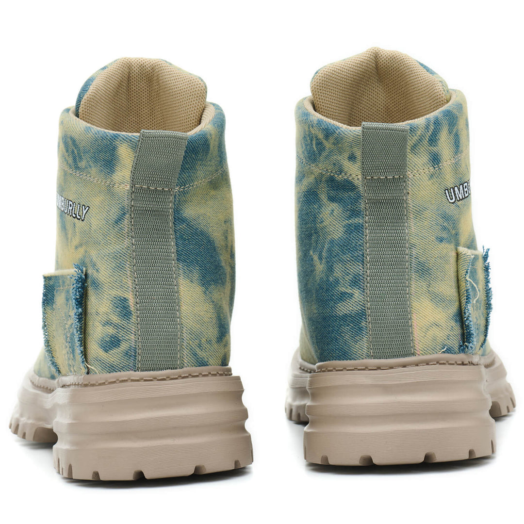 Sicherheitsschuhe Damen mit Schnürung und Tie-Dye-Muster