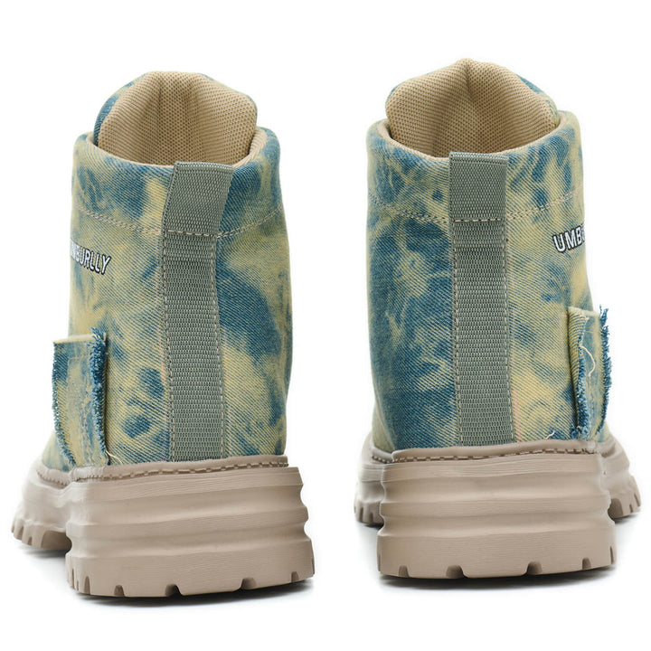 Sicherheitsschuhe Damen mit Schnürung und Tie-Dye-Muster
