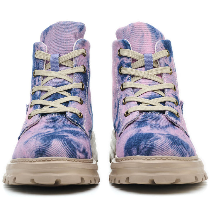 Sicherheitsschuhe Damen mit Schnürung und Tie-Dye-Muster