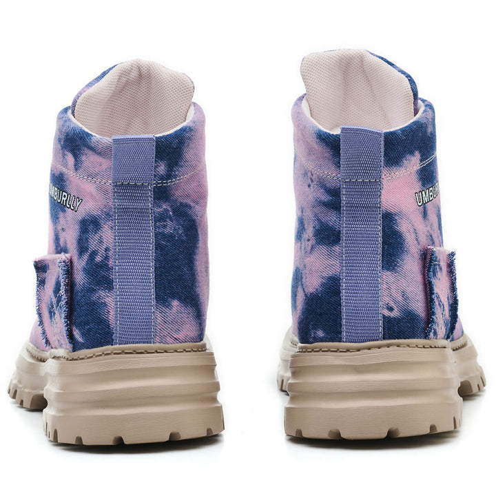 Sicherheitsschuhe Damen mit Schnürung und Tie-Dye-Muster