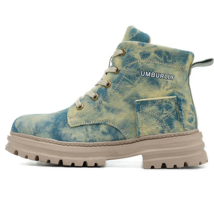 Sicherheitsschuhe Damen mit Schnürung und Tie-Dye-Muster