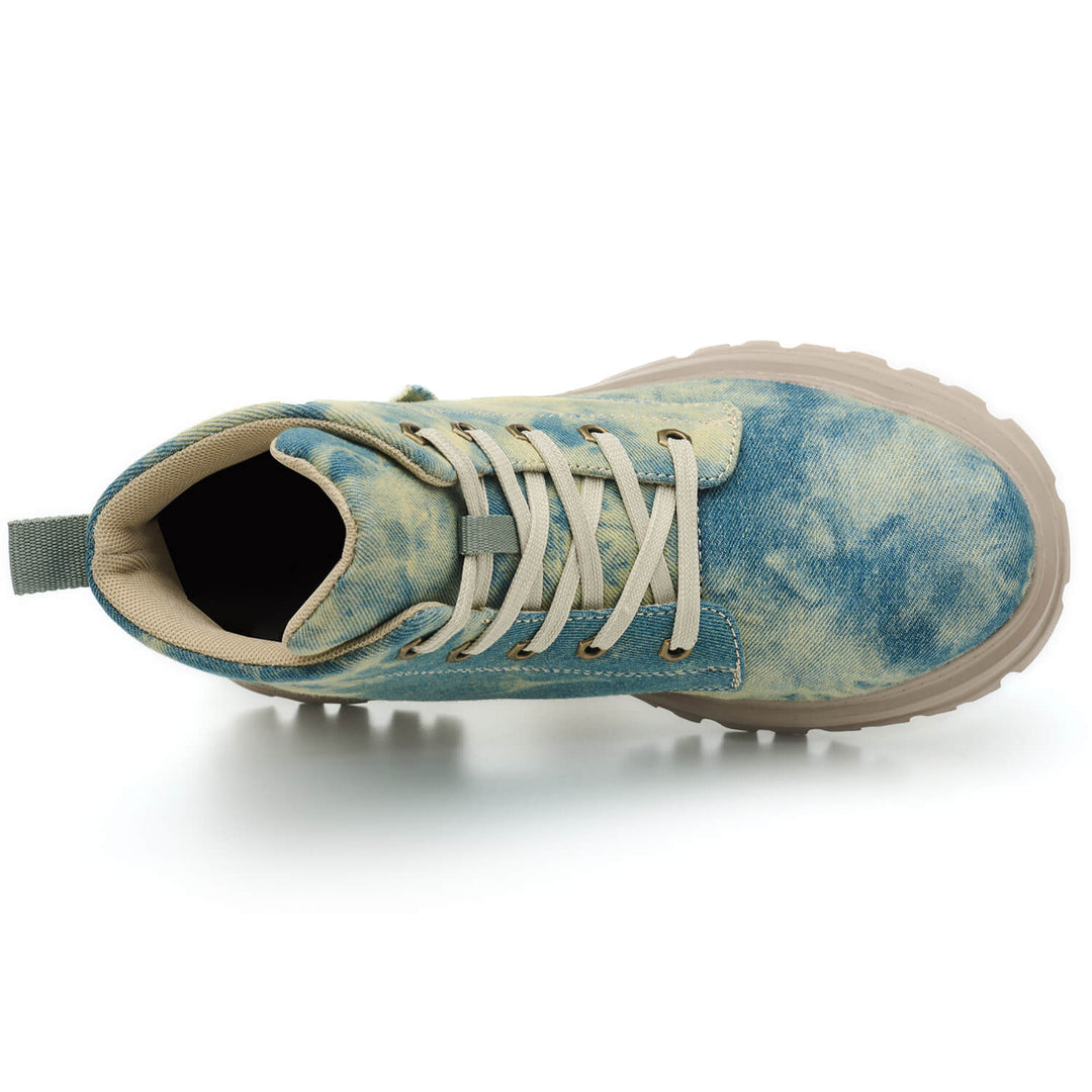 Sicherheitsschuhe Damen mit Schnürung und Tie-Dye-Muster