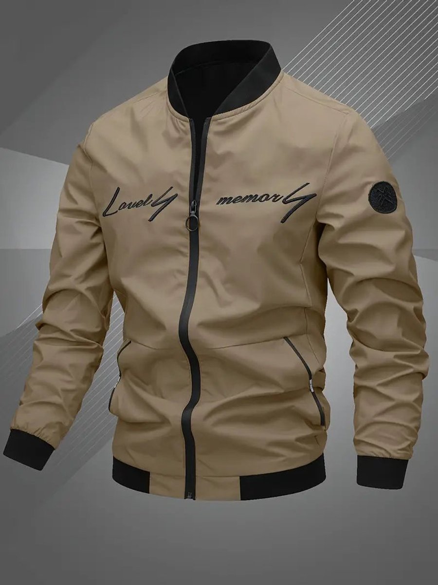 Simon | Herren Lässige College Bomberjacke