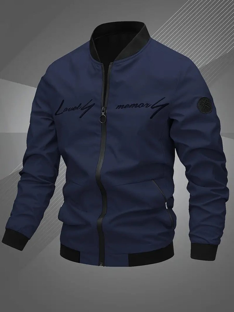 Simon | Herren Lässige College Bomberjacke