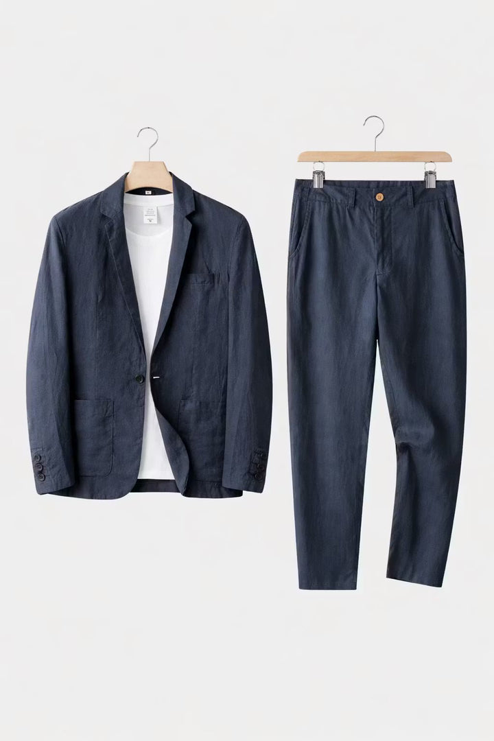 Simon | Herren Relaxtes Leinen Blazer Set