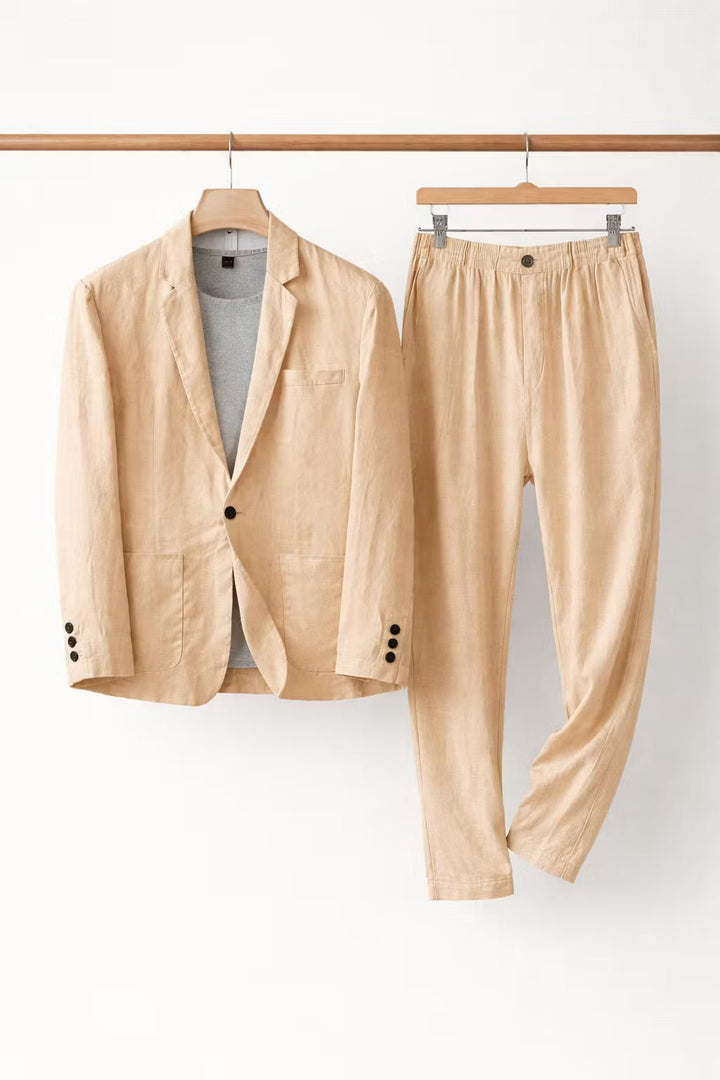 Simon | Herren Relaxtes Leinen Blazer Set