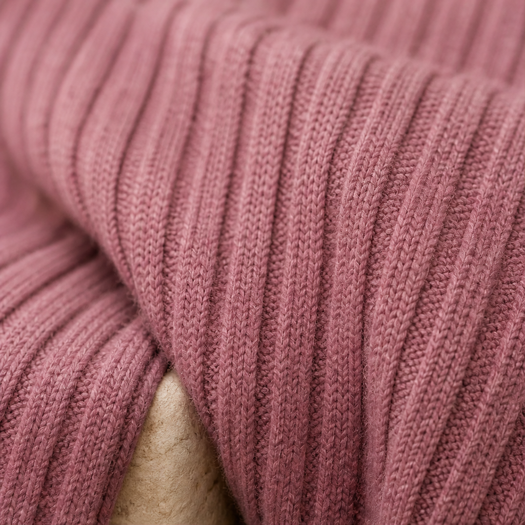 Smilla Damen Maxikleid aus Rippstrick mit Kapuze und Seitentaschen