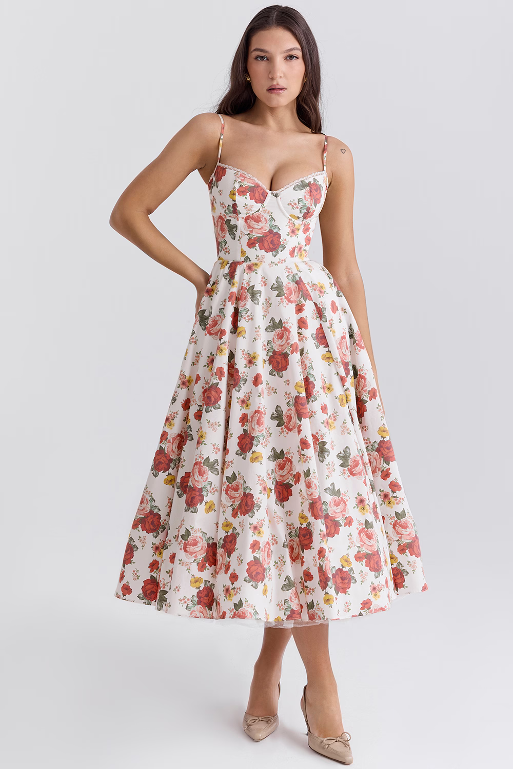 Sophia | Damen glänzendes Satin Abendkleid