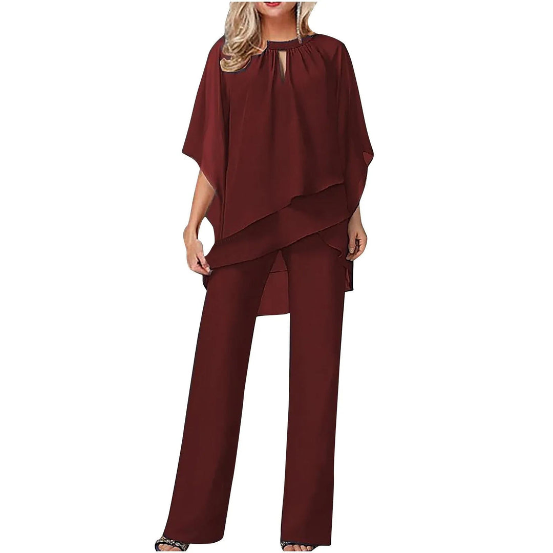 Sophia | Festlicher Chiffon-Hosenanzug