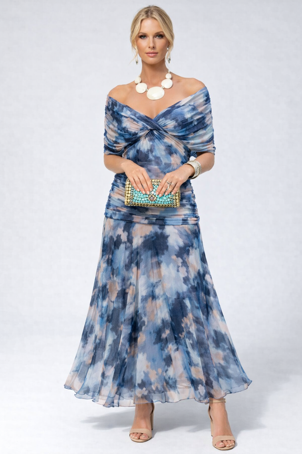 Sophie | Leichtes Elegantes Blumen Midikleid