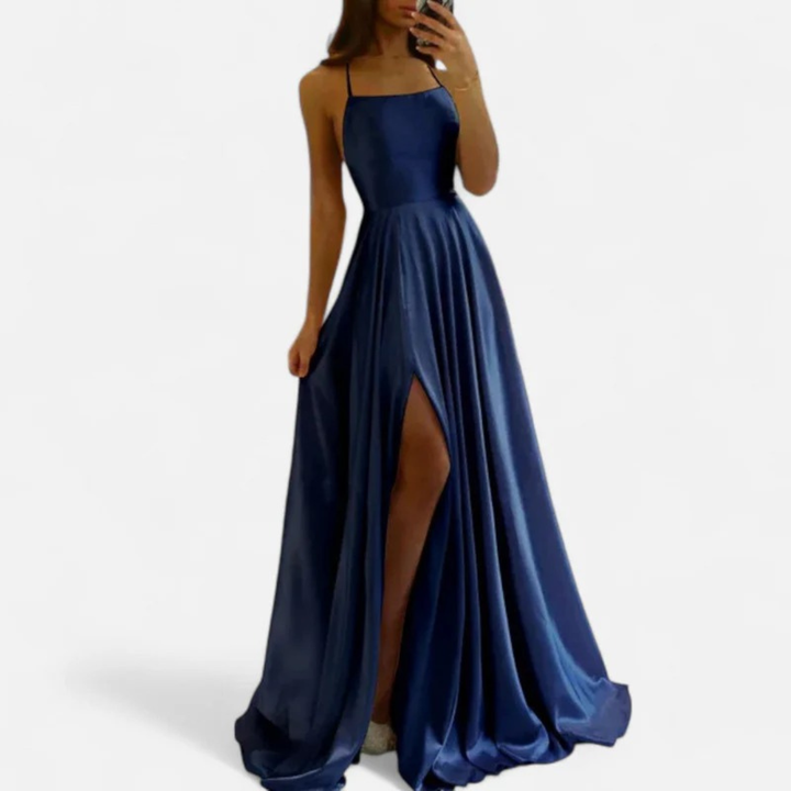 Soraya | Damen Maxikleid mit Schlitz für Hochzeitsgäste