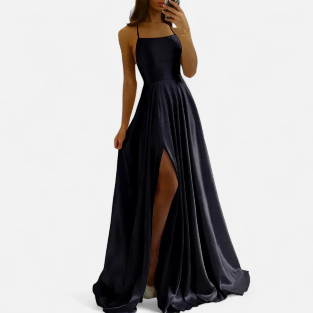 Soraya | Damen Maxikleid mit Schlitz für Hochzeitsgäste