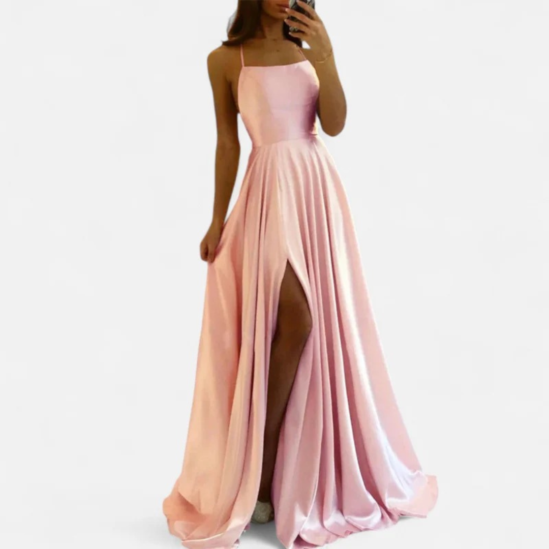 Soraya | Damen Maxikleid mit Schlitz für Hochzeitsgäste