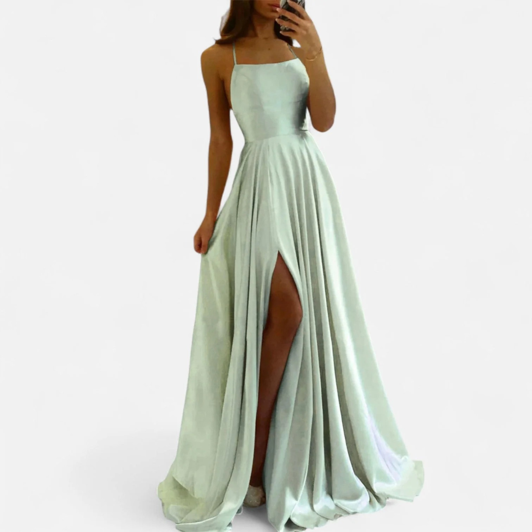 Soraya | Damen Maxikleid mit Schlitz für Hochzeitsgäste