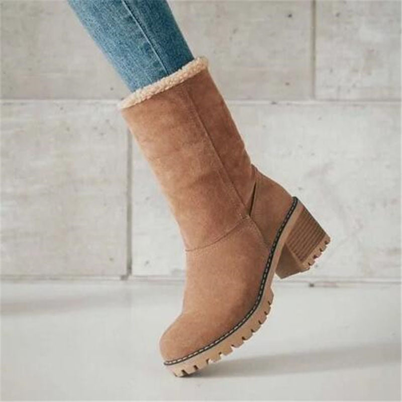 Stiefel Damen mit Gefüttertem Innenfutter und Blockabsatz