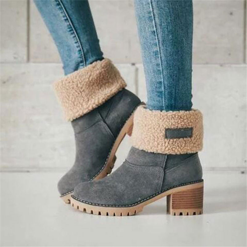 Stiefel Damen mit Gefüttertem Innenfutter und Blockabsatz