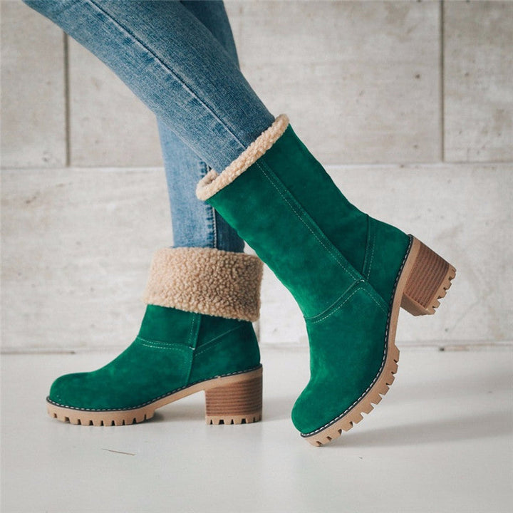 Stiefel Damen mit Gefüttertem Innenfutter und Blockabsatz