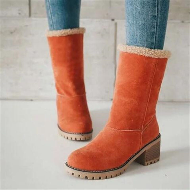 Stiefel Damen mit Gefüttertem Innenfutter und Blockabsatz