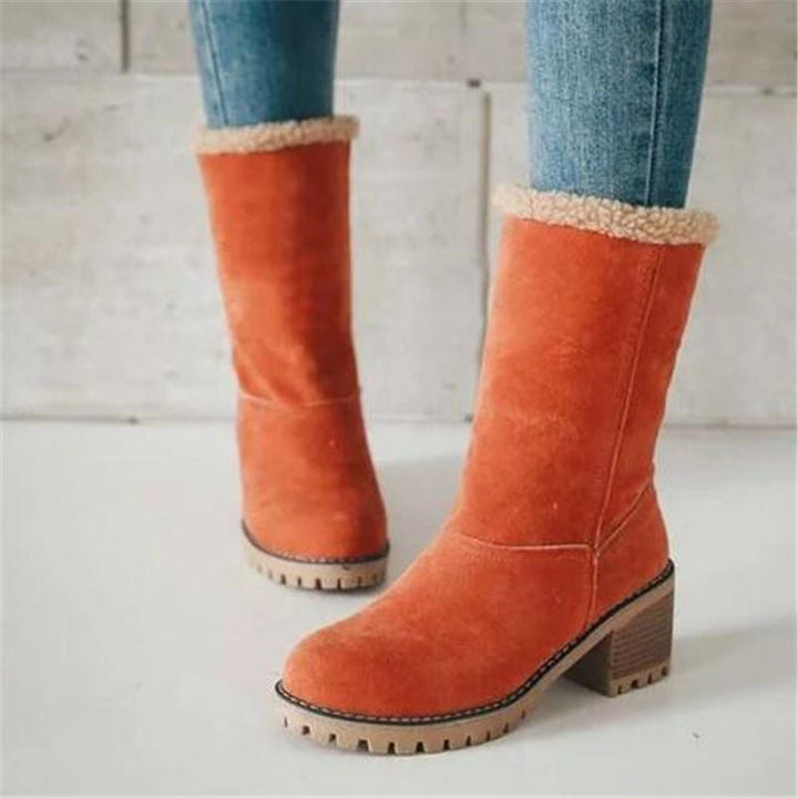 Stiefel Damen mit Gefüttertem Innenfutter und Blockabsatz