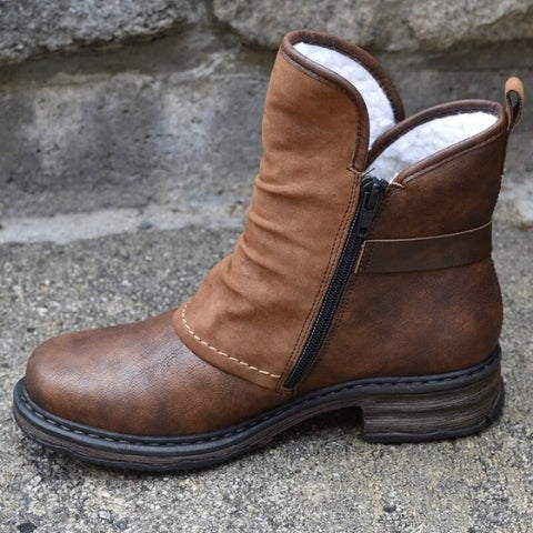 Stiefel Damen mit Gefüttertem Schaft und Reißverschluss