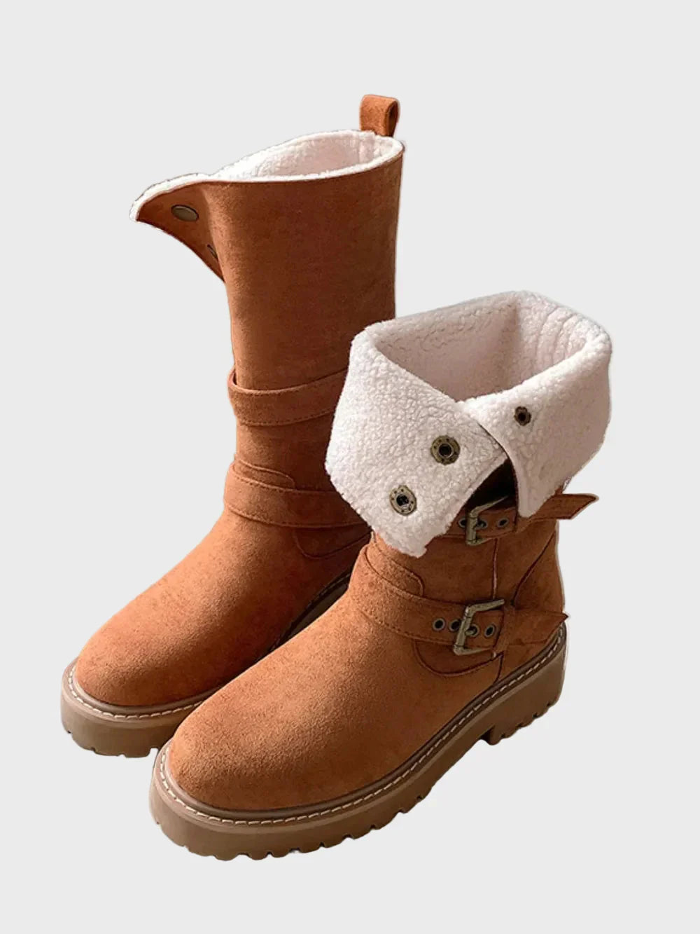 Stiefel Damen mit Hohem Schaft und Gefüttertem Innenfutter