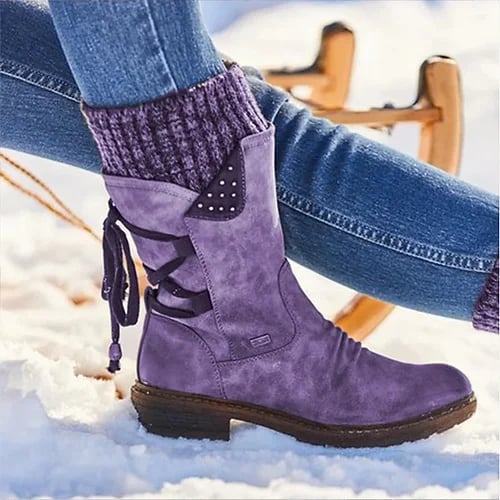 Stiefel Damen mit Hohem Schaft und Reißverschluss