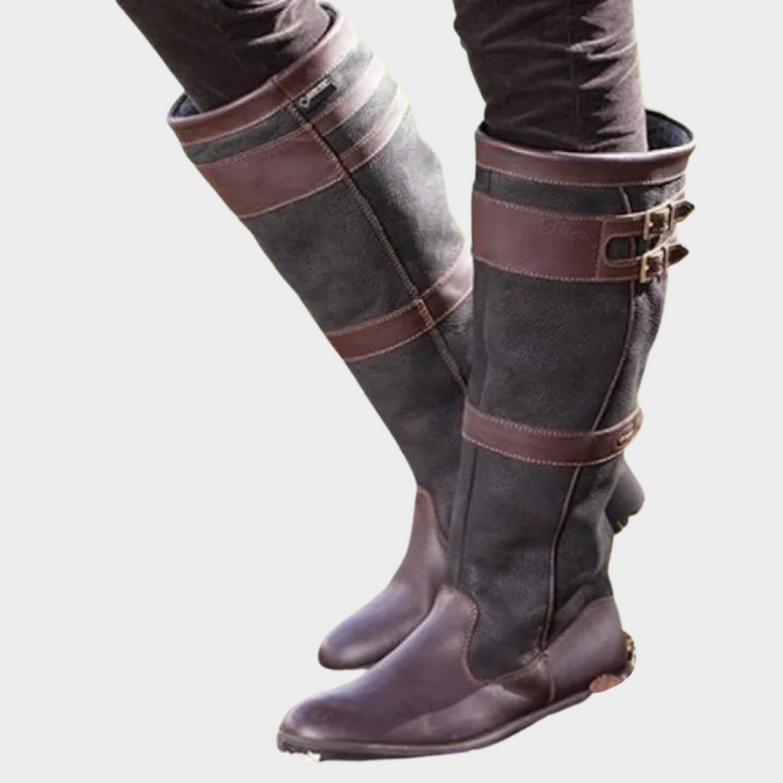 Stiefel Damen mit Hohem Schaft und Schnallen