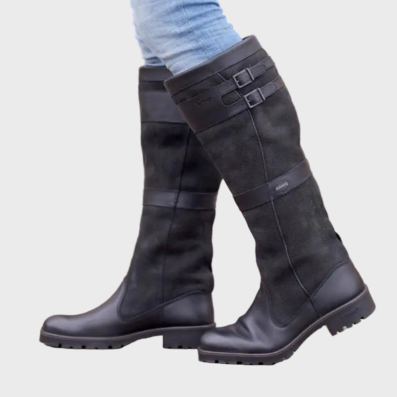 Stiefel Damen mit Hohem Schaft und Schnallen