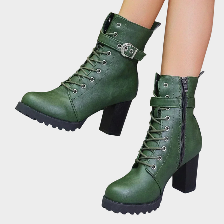 Stiefeletten Damen mit Ausgestelltem Absatz