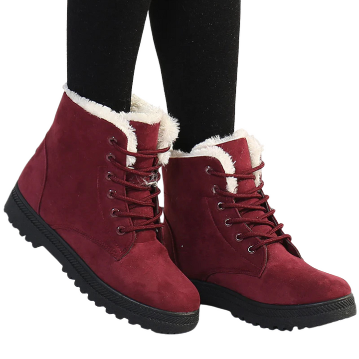 Stiefeletten Damen mit Glattem Schaft und Reißverschluss