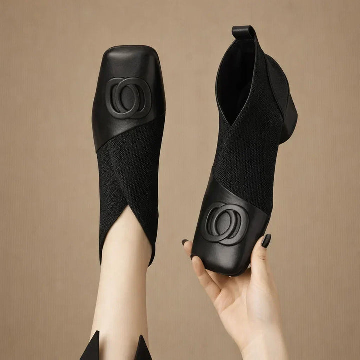 Stiefeletten Damen mit Glattem Schaft und Spitzer Kappe