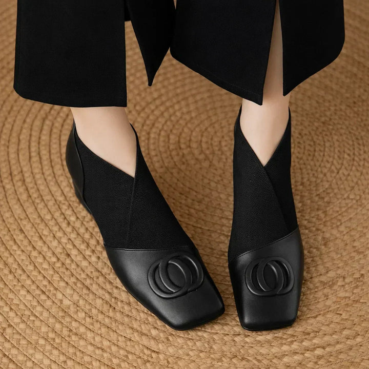Stiefeletten Damen mit Glattem Schaft und Spitzer Kappe