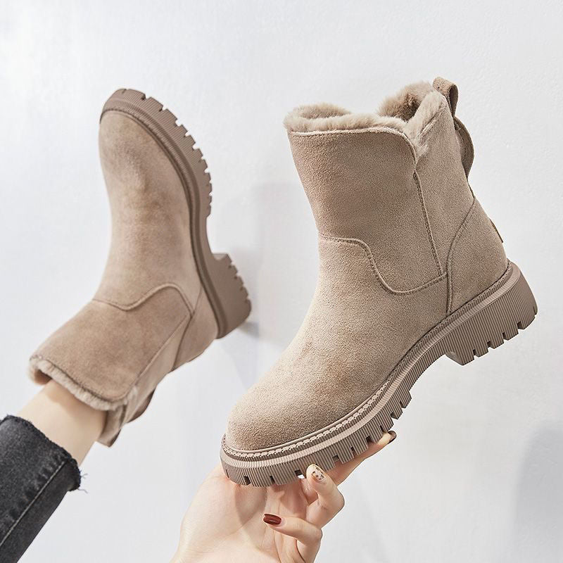 Stiefeletten Damen mit Runder Kappe und Kurzem Schaft