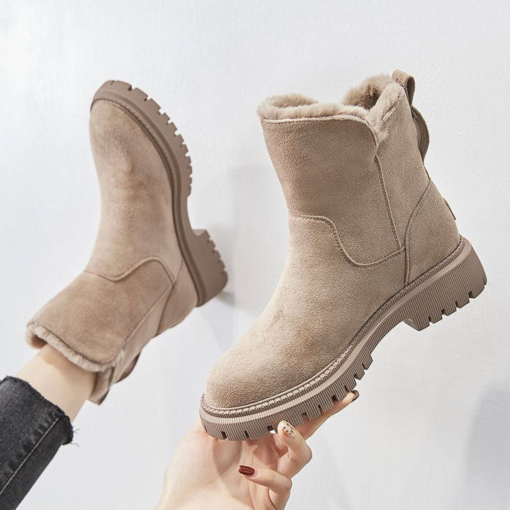 Stiefeletten Damen mit Runder Kappe und Kurzem Schaft