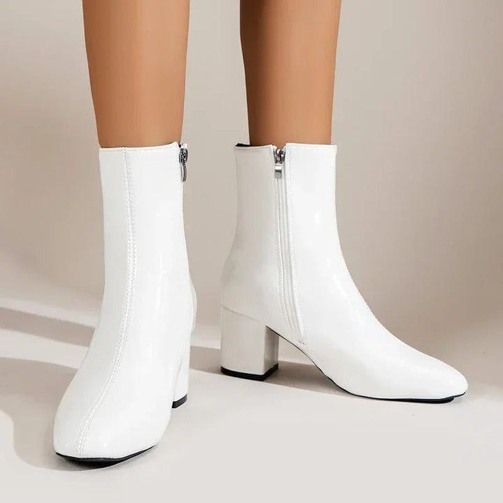 Stiefeletten Damen mit Schlichtem Design und Blockabsatz