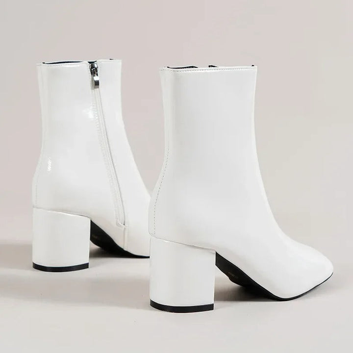 Stiefeletten Damen mit Schlichtem Design und Blockabsatz