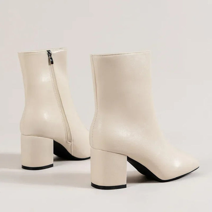 Stiefeletten Damen mit Schlichtem Design und Blockabsatz
