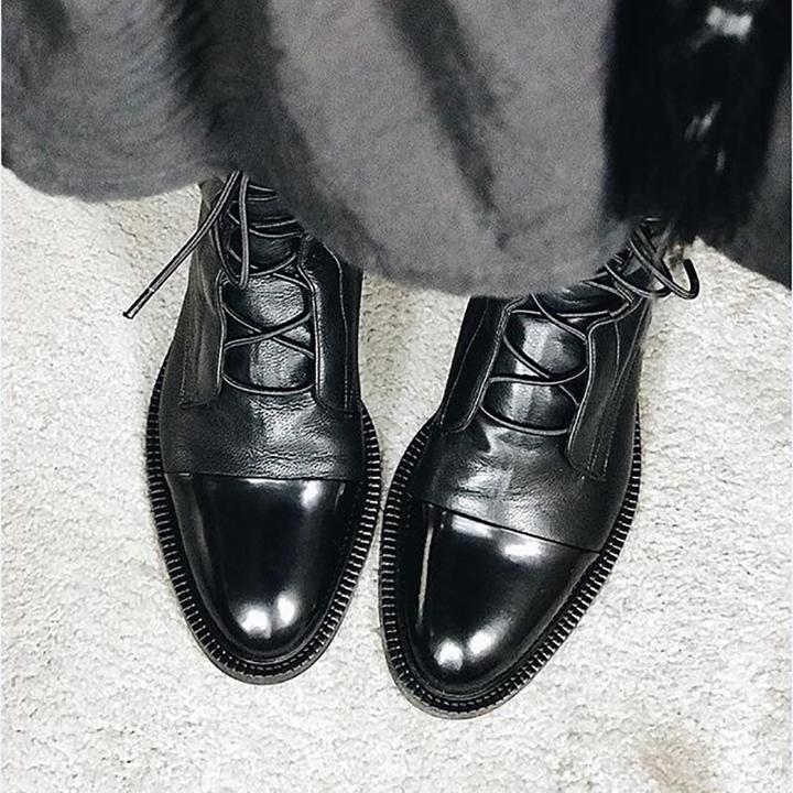 Stiefeletten Damen mit Schnürung und Blockabsatz