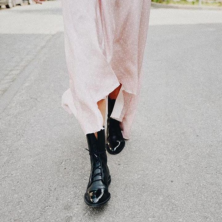 Stiefeletten Damen mit Schnürung und Blockabsatz