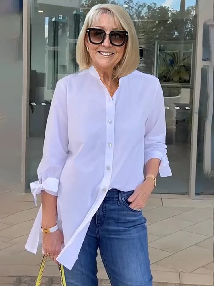 Tanja | Damen Fließende Longline-Tunika
