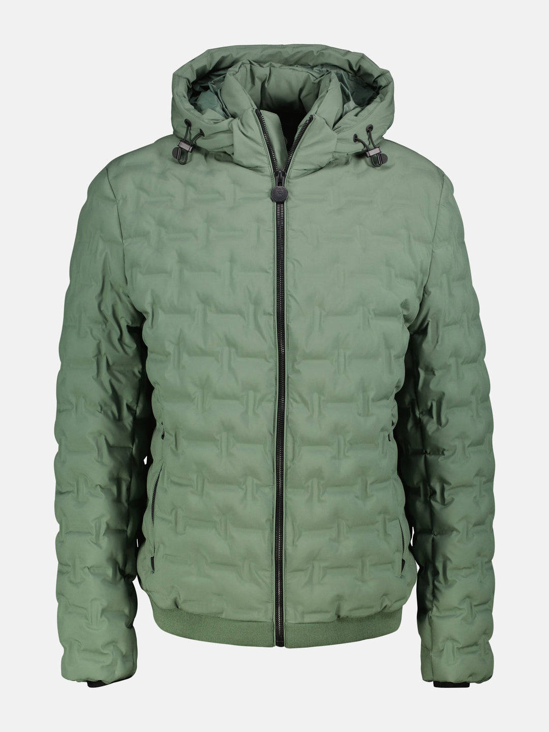 Theo Herren Steppjacke mit abnehmbarer Kapuze und elastischen Bündchen