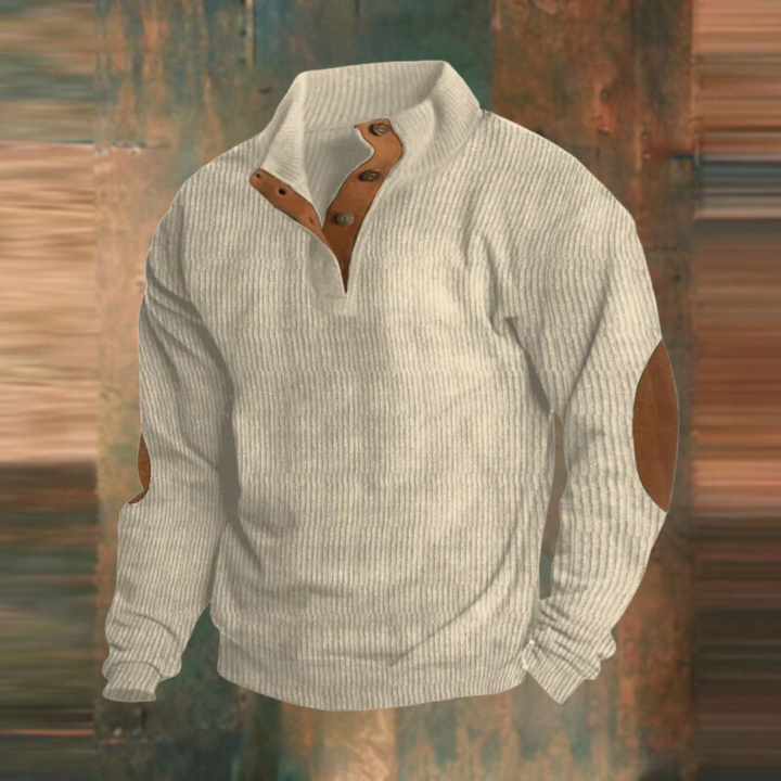 Thomas | Herren Gerippter Knopf Pullover