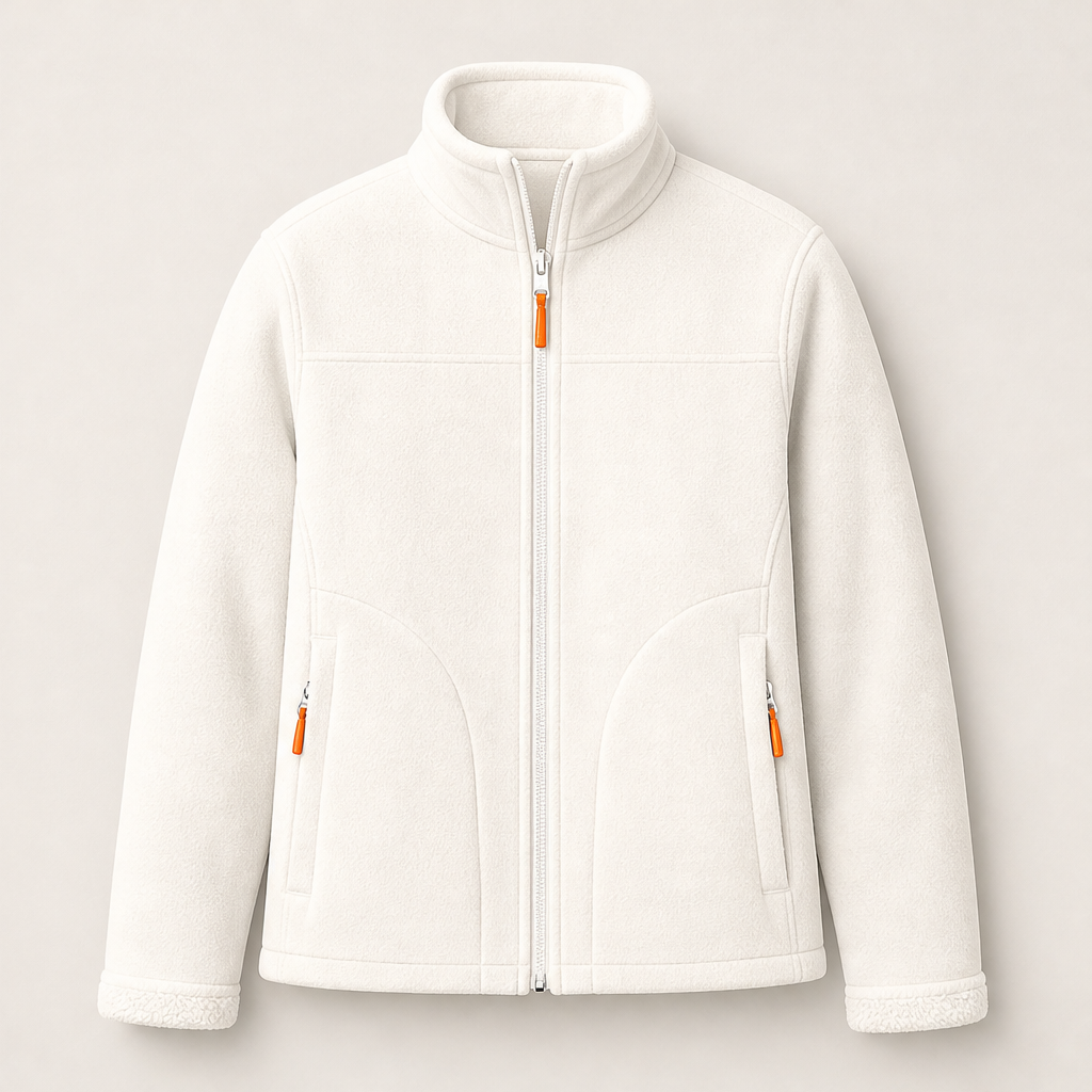 Thora Damen Wendejacke mit Stehkragen und durchgehendem Reißverschluss – Beige