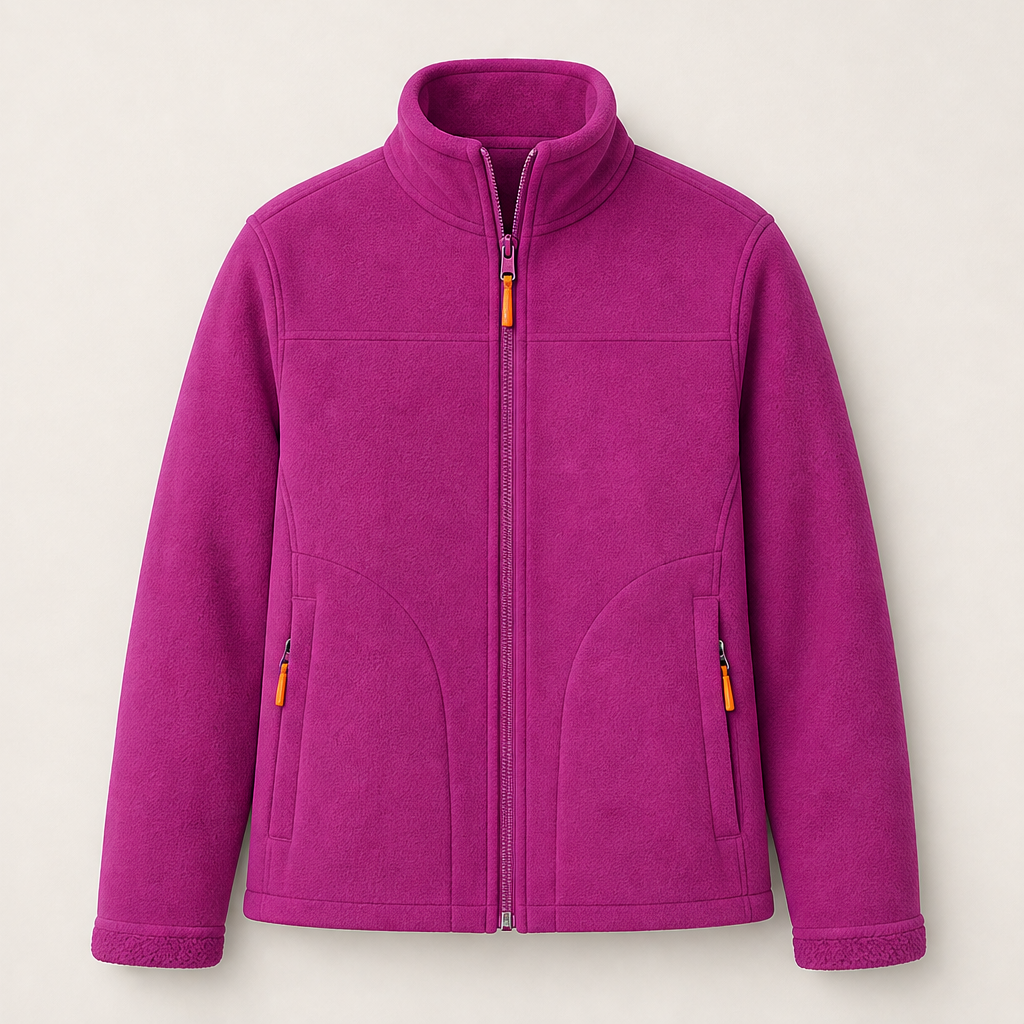 Thora Damen Wendejacke mit Stehkragen und durchgehendem Reißverschluss – Fuchsia