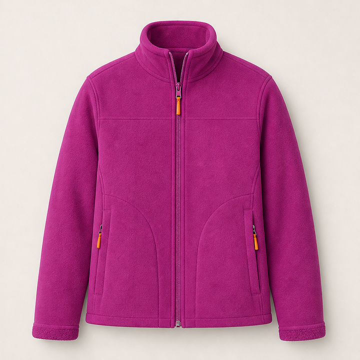 Thora Damen Wendejacke mit Stehkragen und durchgehendem Reißverschluss – Fuchsia